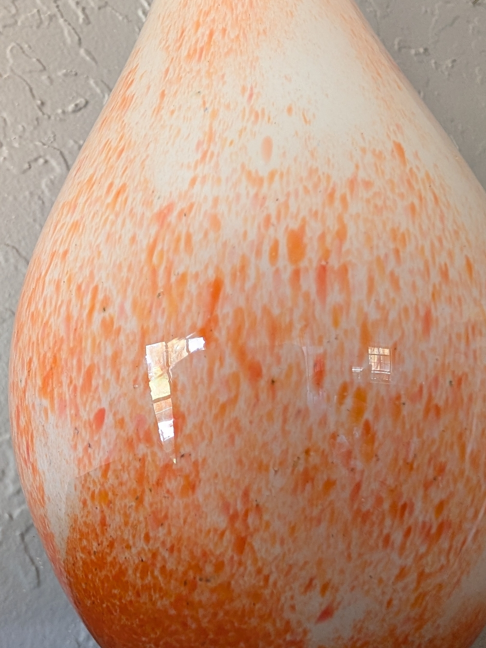 Peach Swirl Glass Vase — Decorative Accent - Picture 7 of 9